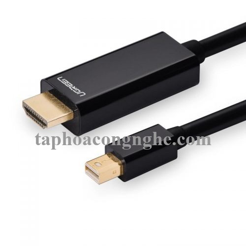 Ugreen 10455 3M màu Đen Cáp chuyển đổi Mini DP sang HDMI hỗ trợ phân phải 4K x 2K MD101 30010455
